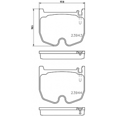 8DB 355 010-381 HELLA PAGID Комплект тормозных колодок, дисковый тормоз