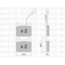 22-0003-2 METELLI Комплект тормозных колодок, дисковый тормоз