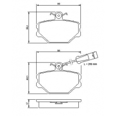 0 986 491 050 BOSCH Комплект тормозных колодок, дисковый тормоз