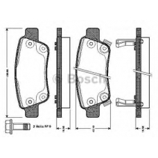 0 986 TB3 014 BOSCH Комплект тормозных колодок, дисковый тормоз