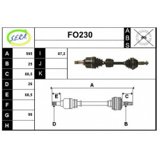 FO230 SERA Приводной вал