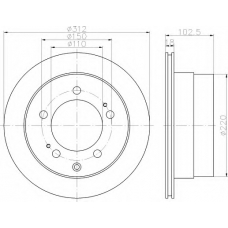 8DD 355 120-061 HELLA Тормозной диск