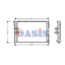 060012N AKS DASIS Радиатор, охлаждение двигателя