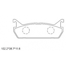 KD3746 ASIMCO Комплект тормозных колодок, дисковый тормоз