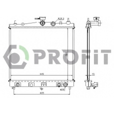 PR 6055A1 PROFIT Радиатор, охлаждение двигателя