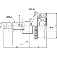 J2823105 NIPPARTS Шарнирный комплект, приводной вал