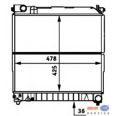 8MK 376 717-681 HELLA Радиатор, охлаждение двигателя