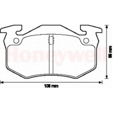 571335B BENDIX Комплект тормозных колодок, дисковый тормоз