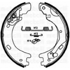 53-0375 METELLI Комплект тормозных колодок, стояночная тормозная с