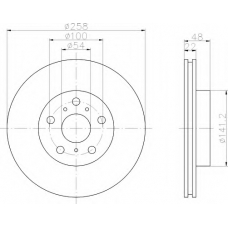 8DD 355 104-051 HELLA Тормозной диск