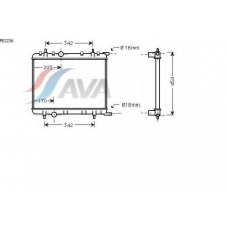 PE2236 AVA Радиатор, охлаждение двигателя