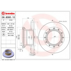 08.8060.10 BREMBO Тормозной диск