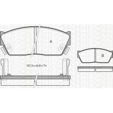 8110 10080 TRIDON Brake pads - front