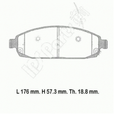 IBD-1089 IPS Parts Комплект тормозных колодок, дисковый тормоз