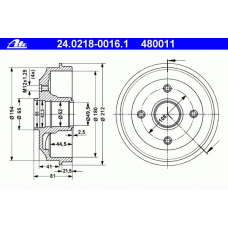 24.0218-0016.1 ATE Тормозной барабан