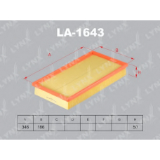 LA-1643 LYNX Фильтр воздушный