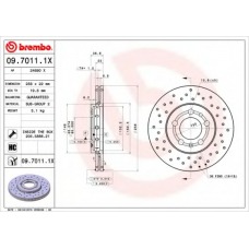 09.7011.1X BREMBO Тормозной диск