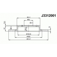 J3312001 NIPPARTS Тормозной диск