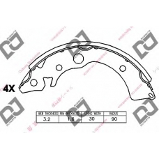 BS1004 DJ PARTS Комплект тормозных колодок