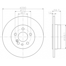 8DD 355 122-172 HELLA PAGID Тормозной диск