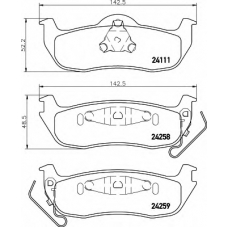 8DB 355 012-181 HELLA Комплект тормозных колодок, дисковый тормоз