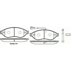 P13373.01 WOKING Комплект тормозных колодок, дисковый тормоз