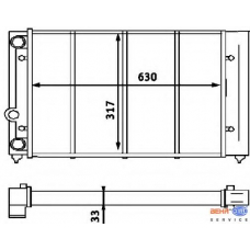 8MK 376 715-061 HELLA Радиатор, охлаждение двигателя