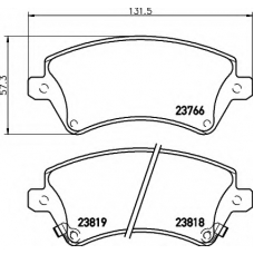 8DB 355 017-241 HELLA Комплект тормозных колодок, дисковый тормоз