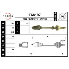 T68197 EAI Приводной вал