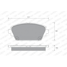 151-2264 WEEN Комплект тормозных колодок, дисковый тормоз