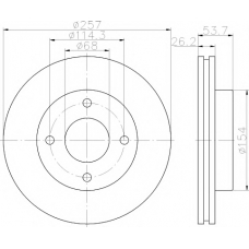 8DD 355 118-571 HELLA PAGID Тормозной диск