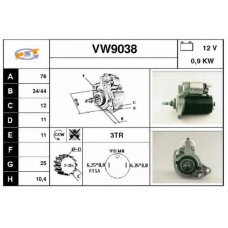 VW9038 SNRA Стартер