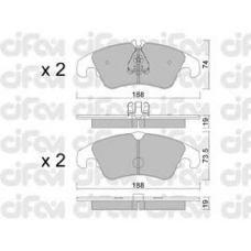 822-775-0 CIFAM Комплект тормозных колодок, дисковый тормоз