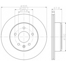 8DD 355 112-041 HELLA Тормозной диск