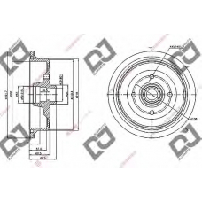 BR1059 DJ PARTS Тормозной барабан