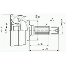 CVJ5129.10 OPEN PARTS Шарнирный комплект, приводной вал