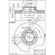 09.3357.10 BREMBO Тормозной диск