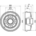 MBD183 MINTEX Тормозной барабан