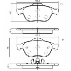 K604200 Vema Комплект тормозных колодок, дисковый тормоз