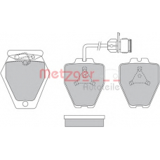 1170280 METZGER Комплект тормозных колодок, дисковый тормоз