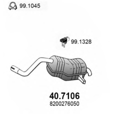 40.7106 ASSO Глушитель выхлопных газов конечный