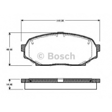 0 986 TB2 643 BOSCH Комплект тормозных колодок, дисковый тормоз