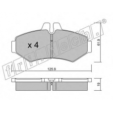 588.0 fri.tech. Комплект тормозных колодок, дисковый тормоз
