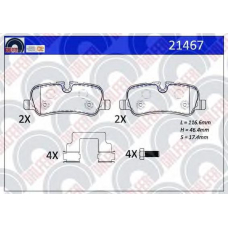 21467 GALFER Комплект тормозных колодок, дисковый тормоз