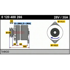 0 120 488 266 BOSCH Генератор