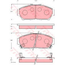 GDB7091 TRW Комплект тормозных колодок, дисковый тормоз