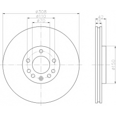 8DD 355 108-231 HELLA PAGID Тормозной диск