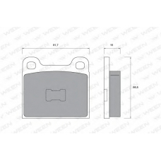 151-1100 WEEN Комплект тормозных колодок, дисковый тормоз