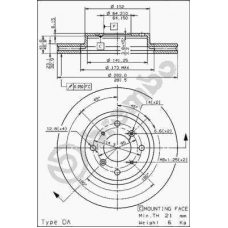 09.6752.10 BREMBO Тормозной диск