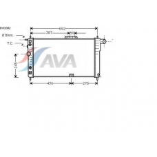 DW2002 AVA Радиатор, охлаждение двигателя